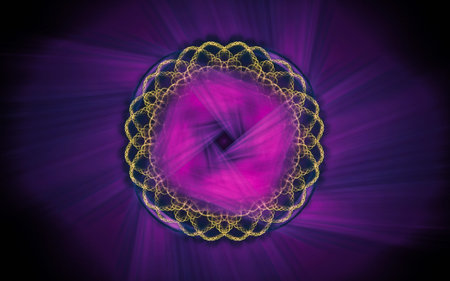 digital generated image in the form of abstract geometric shapes of various shades and colors for...