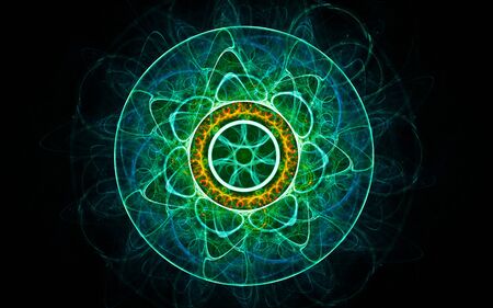 digital image generated on a computer consisting of beautiful abstract geometric shapes, lines of different colors for a background image or web design.の写真素材