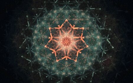 digital generated image in the form of abstract geometric shapes of various shades and colors for use in web design and computer graphics.の写真素材