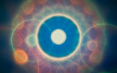digital image generated on a computer consisting of beautiful abstract geometric shapes, lines of...
