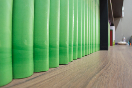 books on shelvesの写真素材