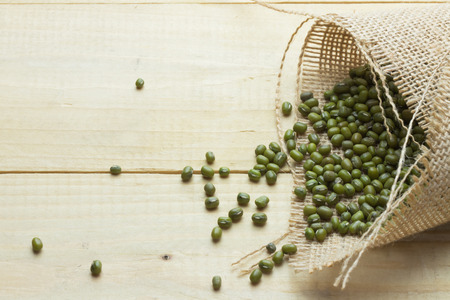 Close up mung bean on desk. high angle viewの写真素材