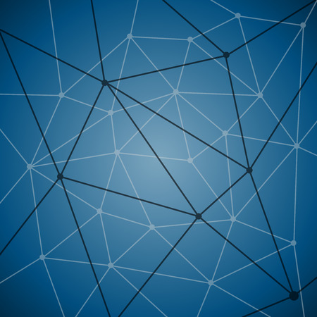 Computer line dot connection technology concept business backgroundのイラスト素材