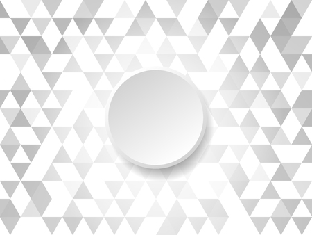 Triangle gray and white with circle paper banner, illustration eps10のイラスト素材