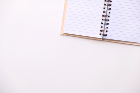 Empty book on isolated white background, copy spaceの写真素材