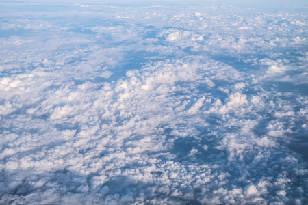 Blue sky background with cloudyの写真素材