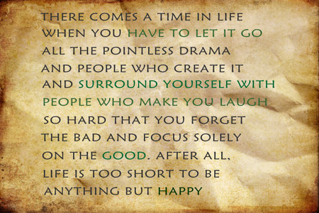 inspirational motivating quote on old grunge paperの写真素材