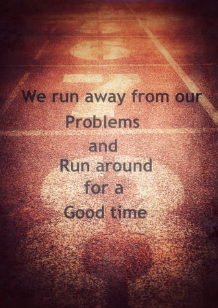 Running inspirational  quotation