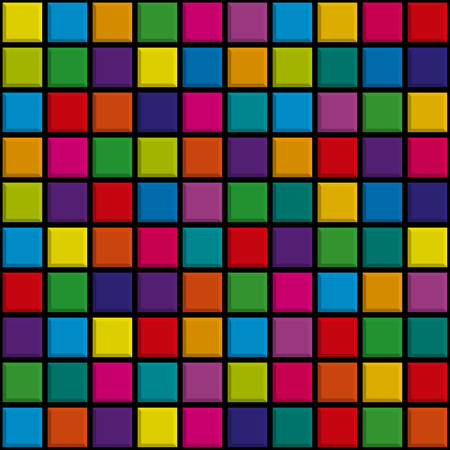 Original, abstract background of bright colored squares. Vector illustration.のイラスト素材