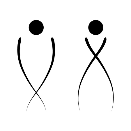 original sign male and female toiletのイラスト素材