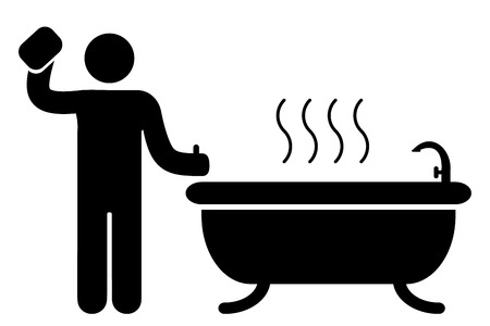 Bathroom badge iconのイラスト素材