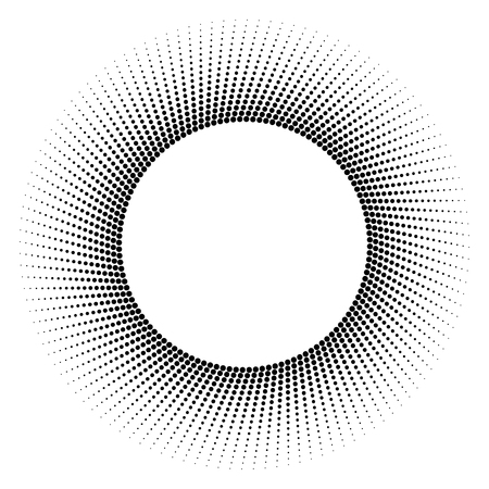 Round dots with space to insert text in black and white illustration.のイラスト素材