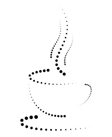Silhouette of a Cup of coffeeのイラスト素材