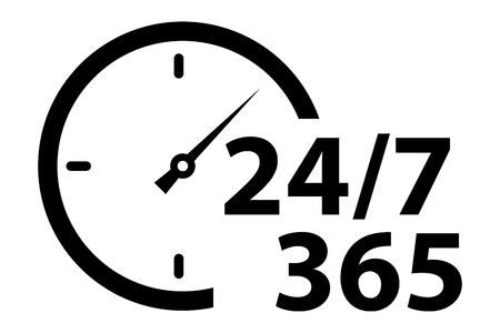 Stable Steady service all day, all week all year roundのイラスト素材