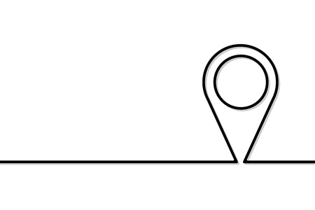 Index cards in the style of a single line. Vector illustration.のイラスト素材