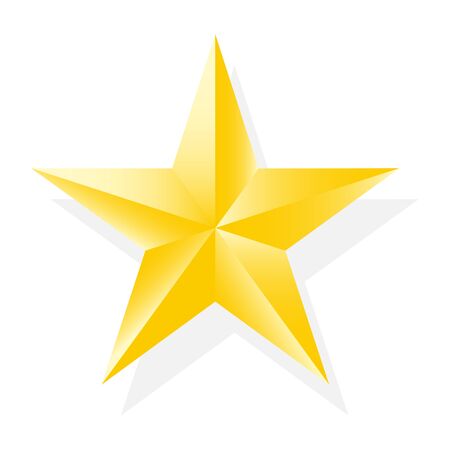 Realistic gold star icon for your designのイラスト素材