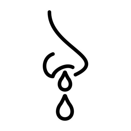 A simple icon of a runny nose during a cold or Allergyのイラスト素材