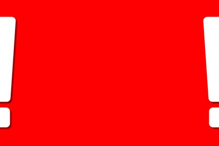 Exclamation mark on red background Vector illustration.のイラスト素材
