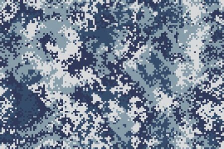 Original pixel seamless marine army camouflage for your designのイラスト素材
