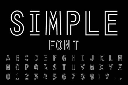 Stylish minimalist English alphabet font for your projectsのイラスト素材