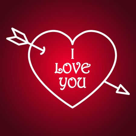 Bright card with a Declaration of love. Vector illustration.のイラスト素材
