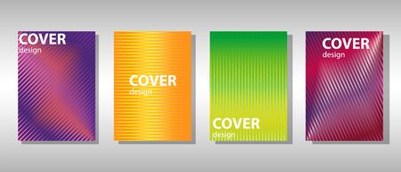 Colorful book cover design pattern, A4 template. Vector illustration.のイラスト素材