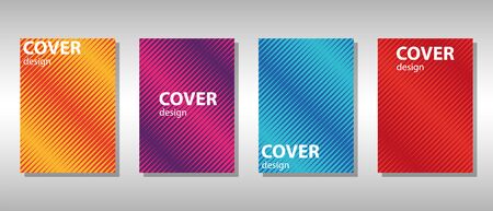 Colorful book cover design pattern, A4 template. Vector illustration.のイラスト素材