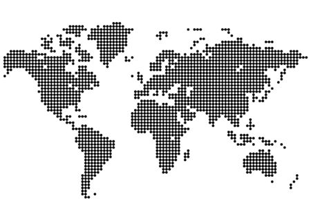 Dotted world map for any of your projects. Vector illustration.のイラスト素材