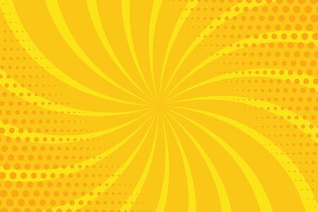 Yellow and orange retro comic background Vector illustrationのイラスト素材