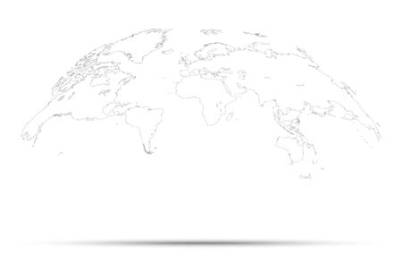 The original detailed map of the world with a 3d effectのイラスト素材