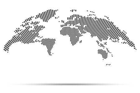 The original detailed map of the world with a 3d effectのイラスト素材