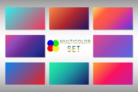 Set of multi-colored abstract colorful backgrounds for the best projectsのイラスト素材