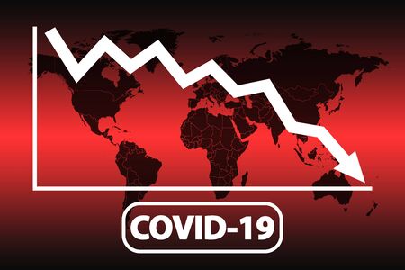 Financial crisis in the world because of the coronavirusのイラスト素材