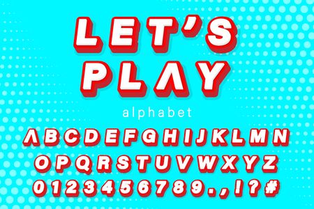 Bright colorful fresh font of the English alphabetのイラスト素材