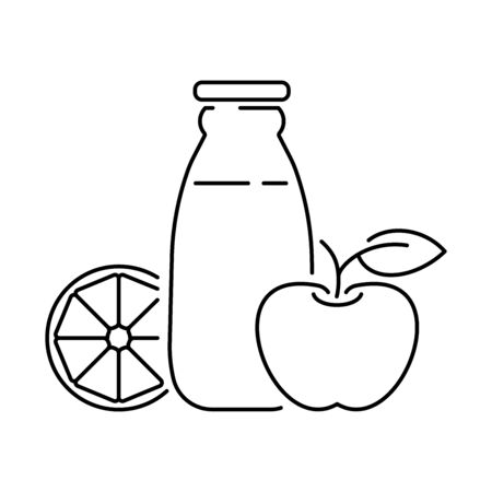 A simple icon of proper and healthy nutritionのイラスト素材