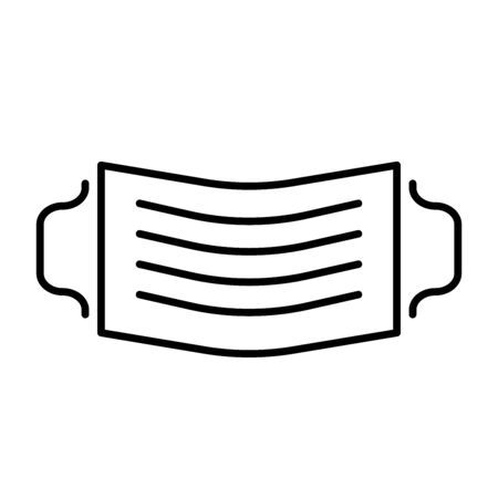 Simple linear icon of a protective medical maskのイラスト素材