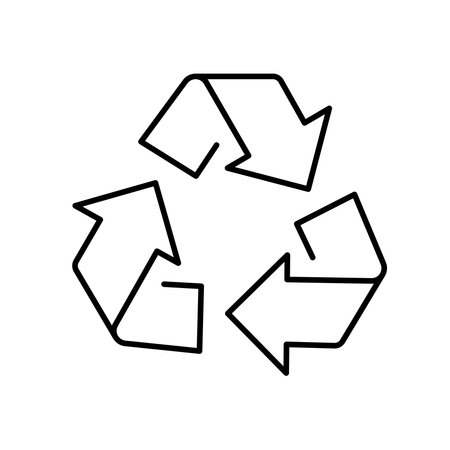 A simple icon for recycling waste and raw materialsのイラスト素材