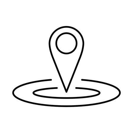 A simple icon of a location point on the map or on the terrainのイラスト素材