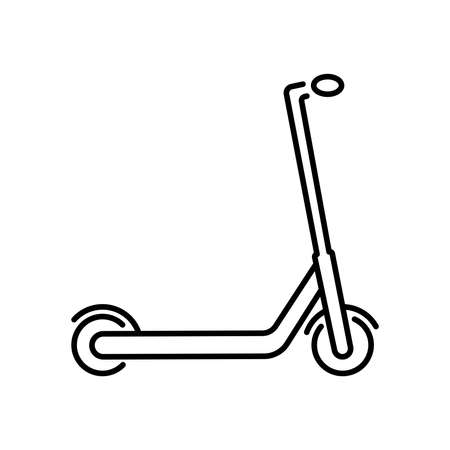 A simple scooter icon with an editable strokeのイラスト素材