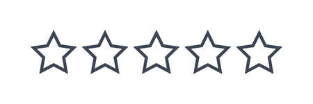 Five stars customer product rating review flat iconのイラスト素材