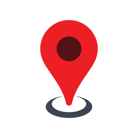 Map pointer icon, GPS location symbol, Maps pin, Location map iconのイラスト素材