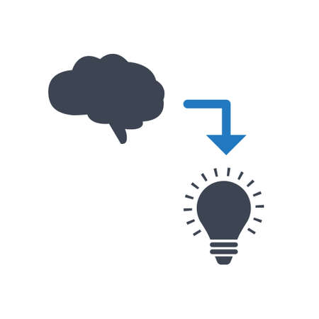 Generate Idea, Brainstorming, idea development iconのイラスト素材