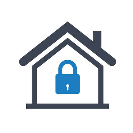 Home lock icon. vector graphicsのイラスト素材