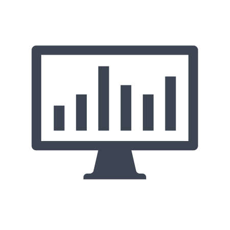Online marketing report icon. vector graphicsのイラスト素材
