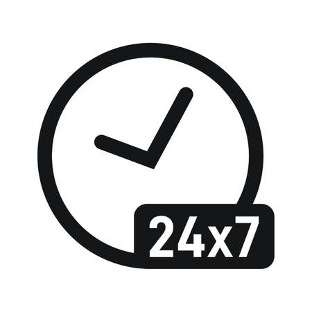 24 hours service iconのイラスト素材