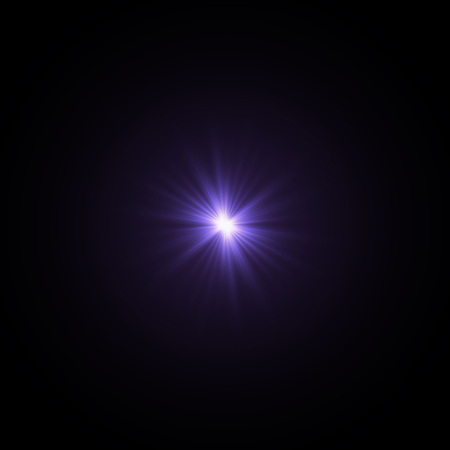 Illustration of a shining star or flare, many rays from one pointのイラスト素材
