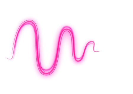Twisty colored lines. Vector bands are chaotically curvedのイラスト素材