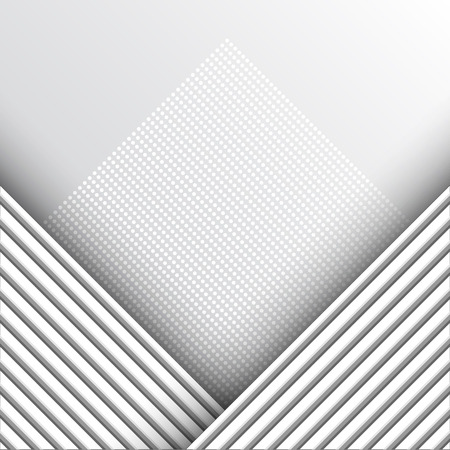 Abstract background of squares for your cover or background. Template of white squares with shadows.のイラスト素材