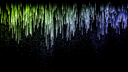 Poster of the sound wave from equalizer. Vector illustration on dark background. Dark sonic waveのイラスト素材
