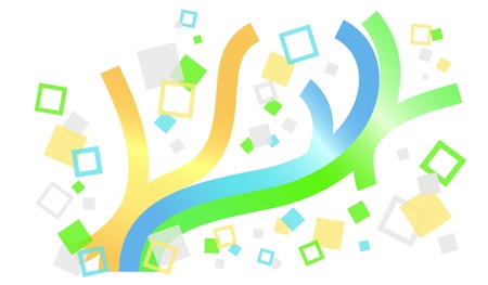 abstraction of three colors and four color squaresのイラスト素材